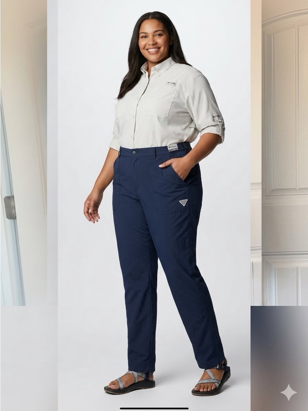 Columbia PFG Nylon performance Pants navy blue Size 3X